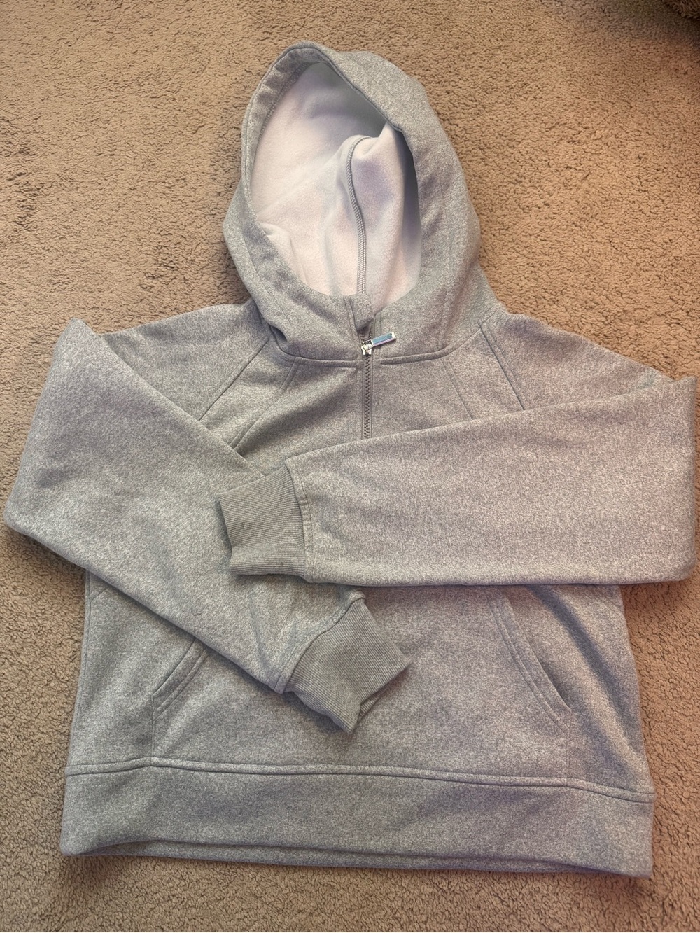 Laslulu Women’s Light Gray Fleece Pullover Sweatshirt size M